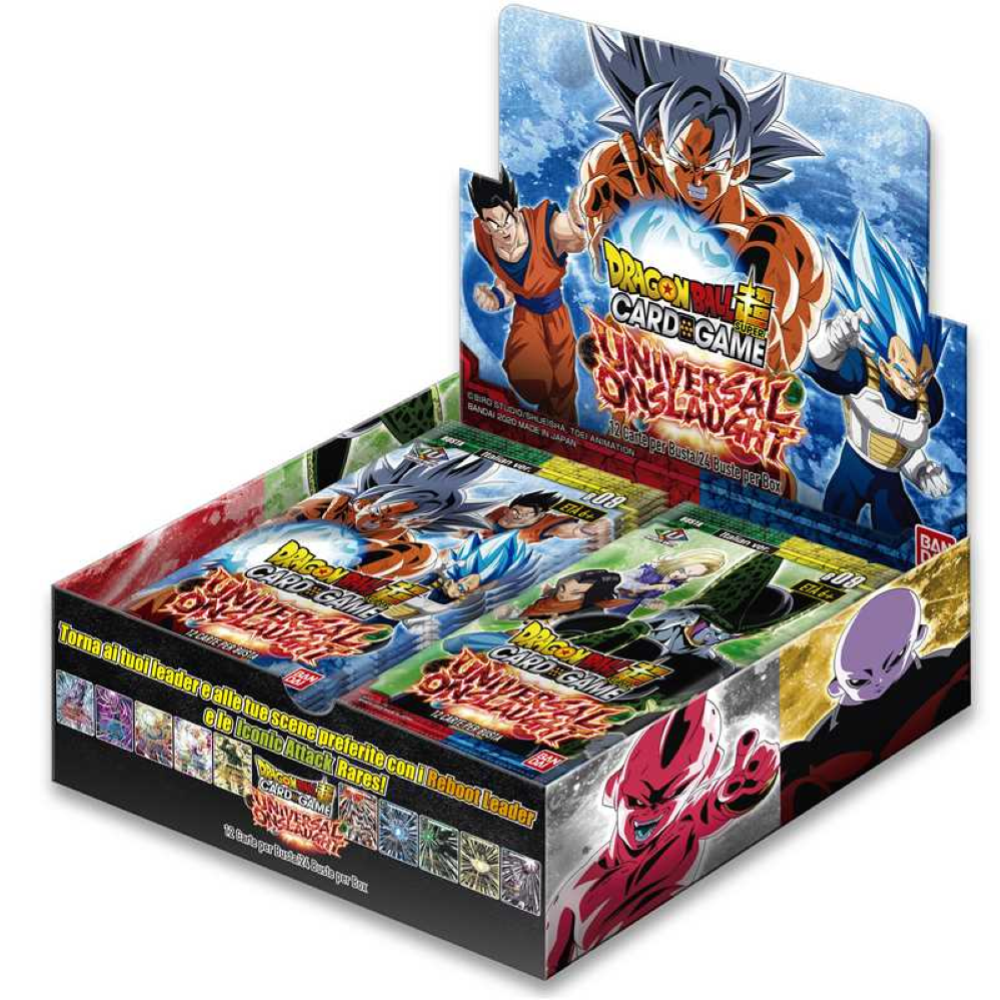 BANDAI DRAGON BALL CARD GAME BOX BT9 Universal Onslaught (24 buste) in ITALIANO