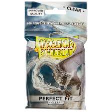 Dragon Shield Standard Perfect Fit Sleeves – Clear/Clear 100 Sleeves
