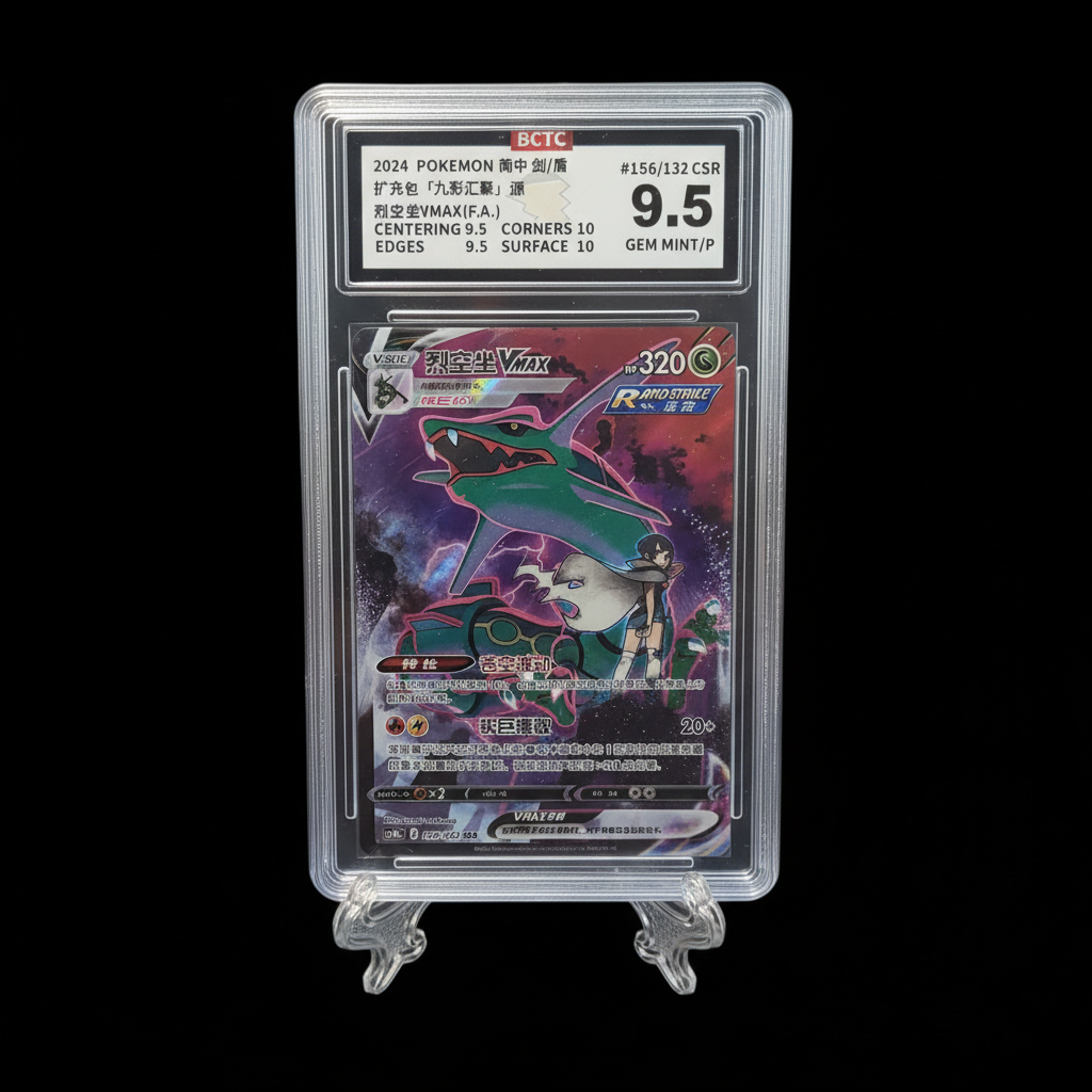 POKEMON Rayquaza VMAX (CS4bC 156) BCTC 9.5 CASE GOOD