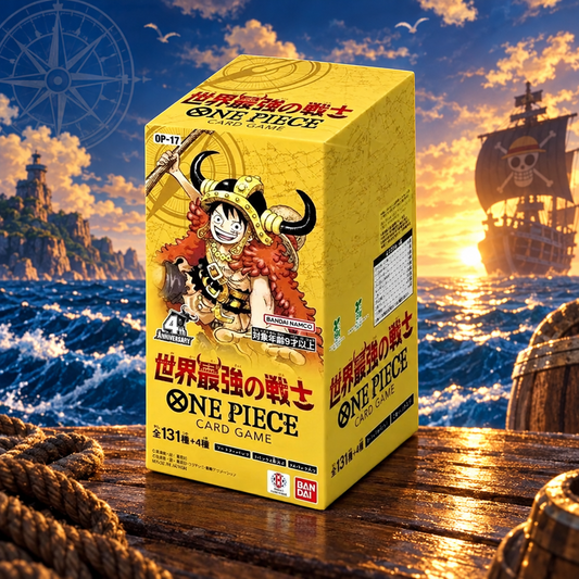 Confezione One Piece con sfondo anime per scheda prodotto